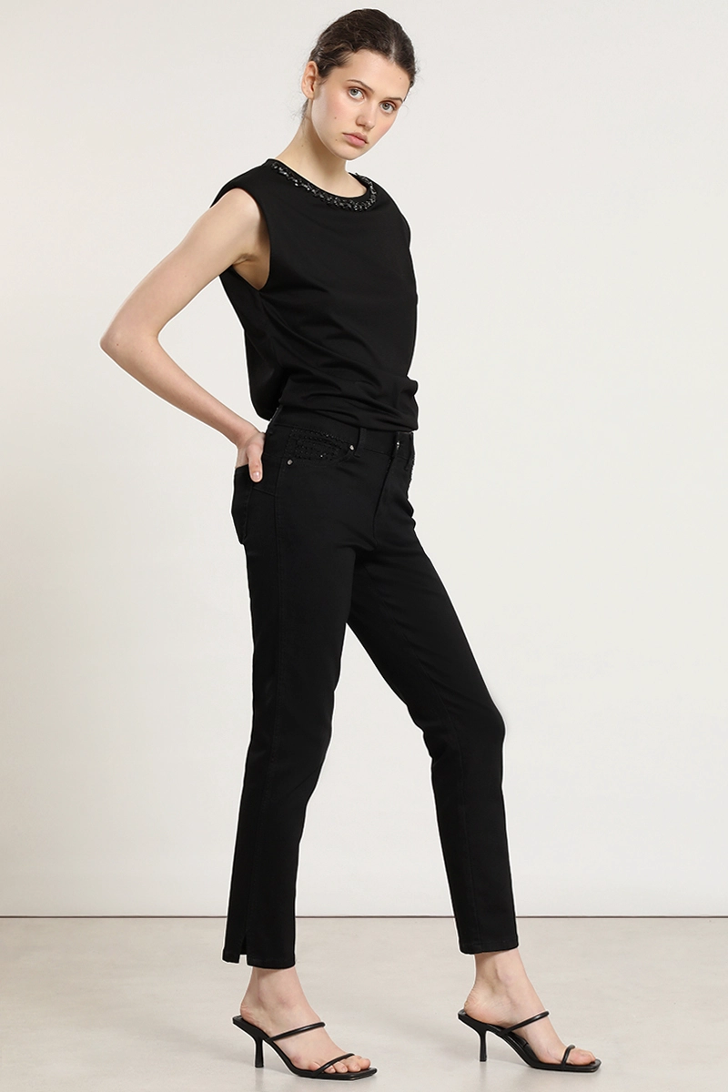 JEANS COLOR, SKINNY, NEGRO LIOLA - 2