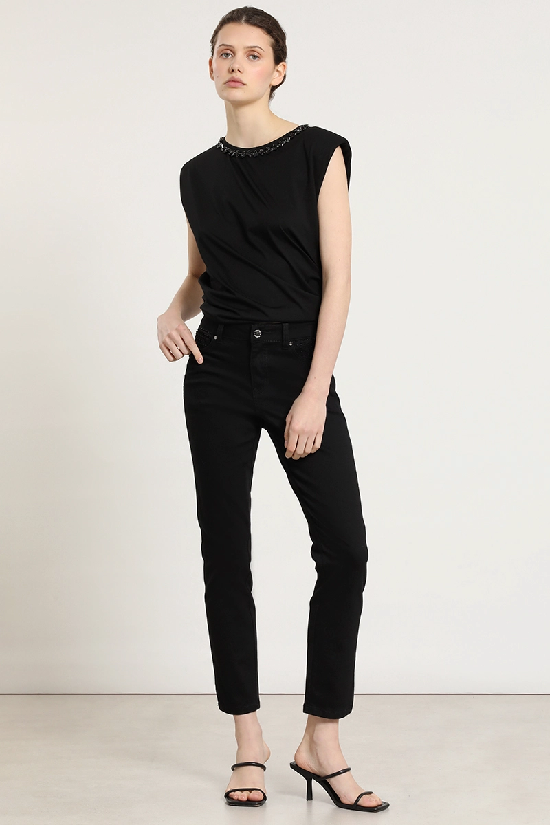 JEANS COLOR, SKINNY, NEGRO LIOLA - 3