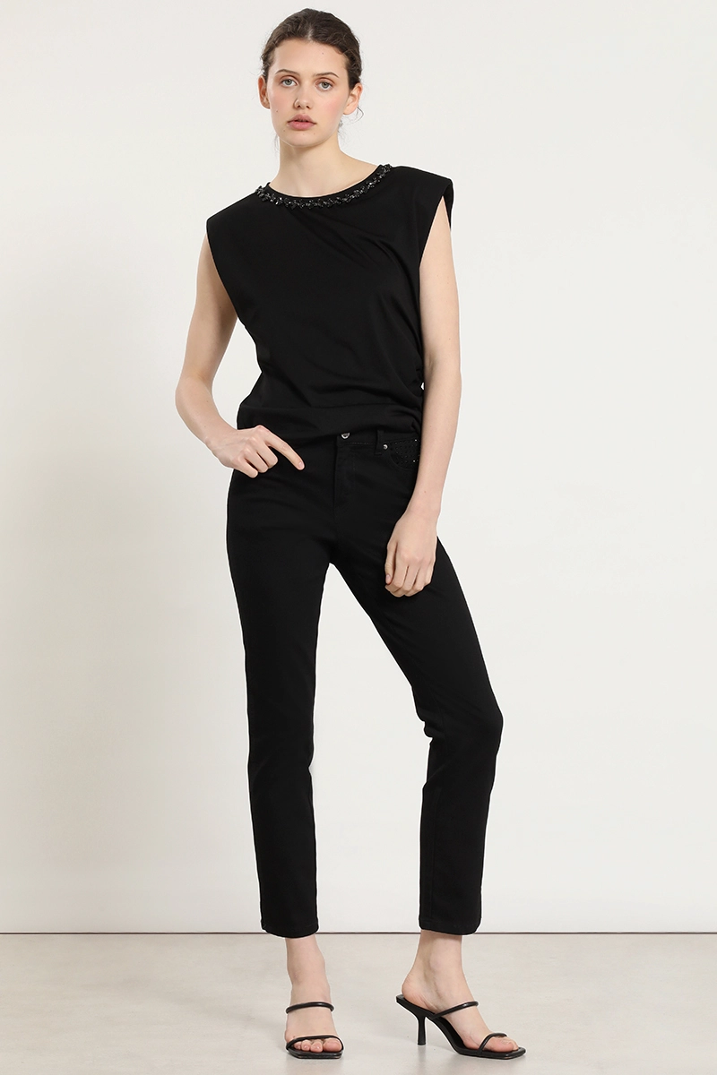 JEANS COLOR, SKINNY, NEGRO LIOLA - 5