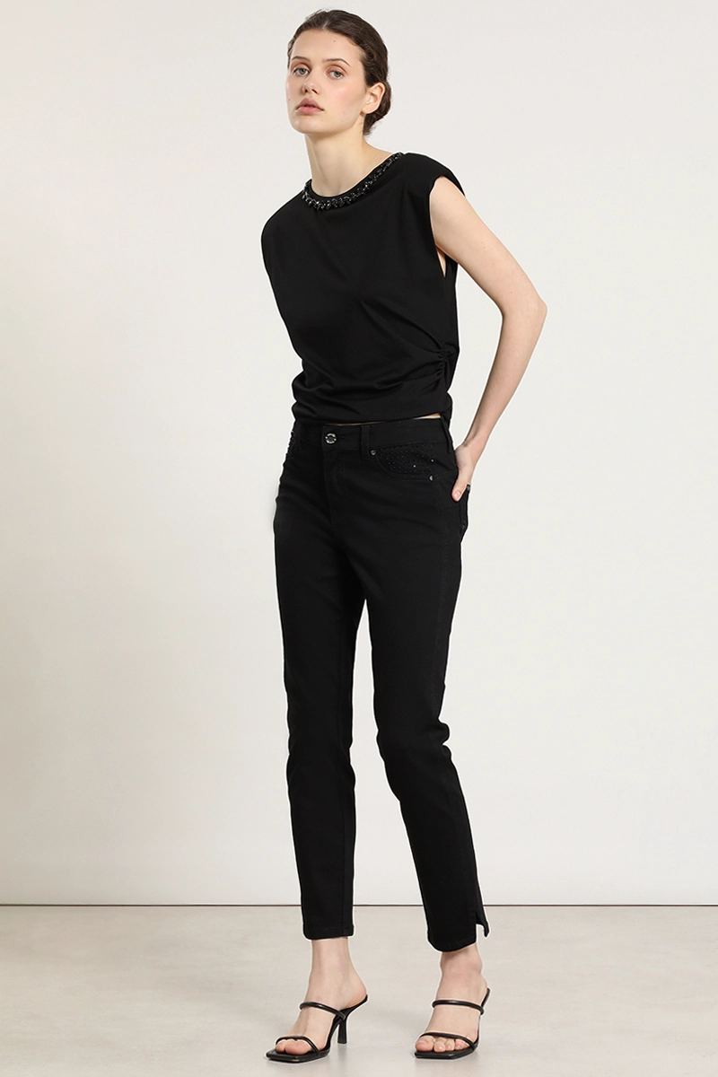 JEANS COLOR, SKINNY, NEGRO LIOLA - 6