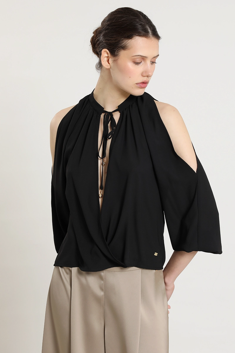 BLUSA ABERTURA EN HOMBROS, NEGRO LIOLA - 6
