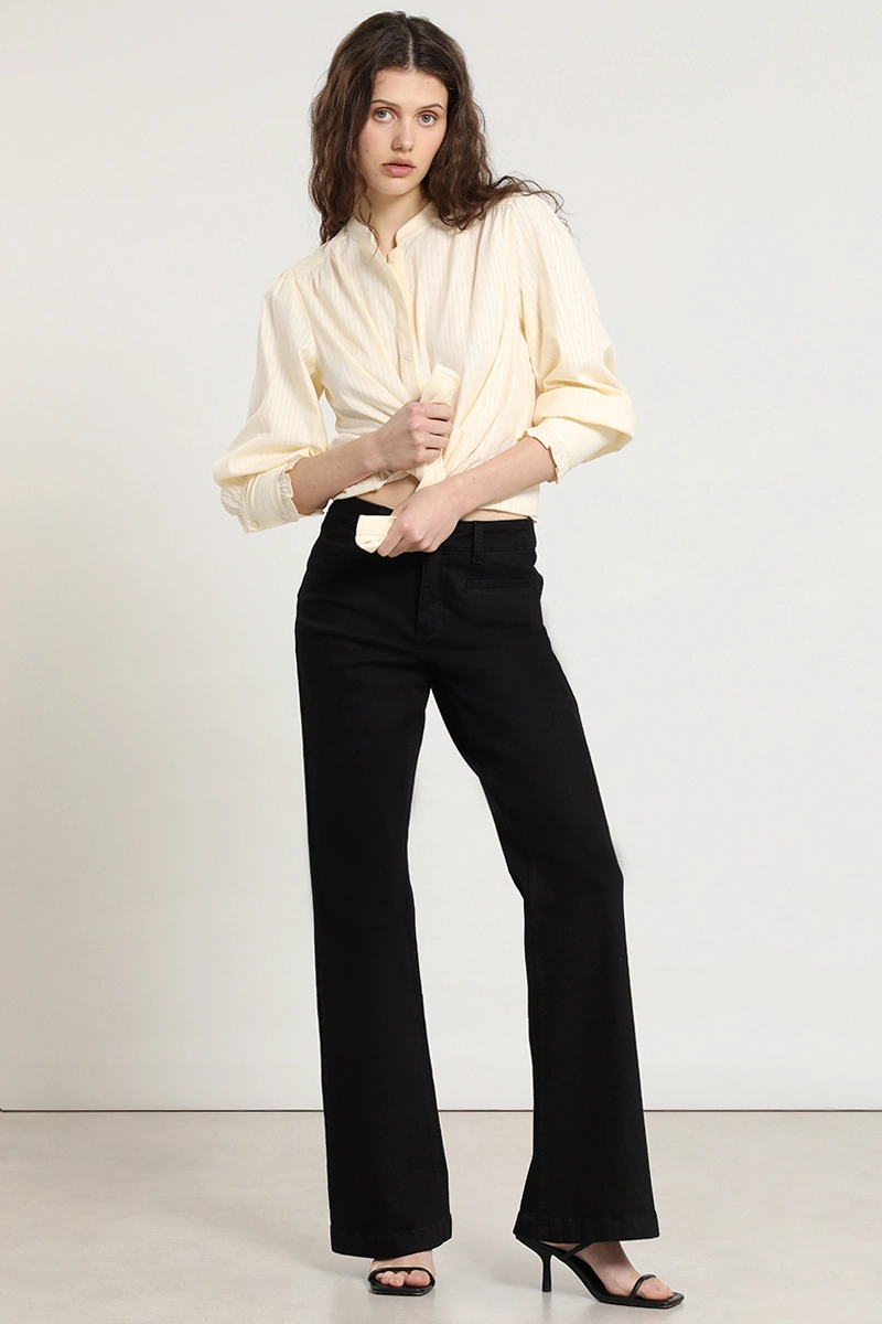 JEANS COLOR FLARE, NEGRO LIOLA - 1