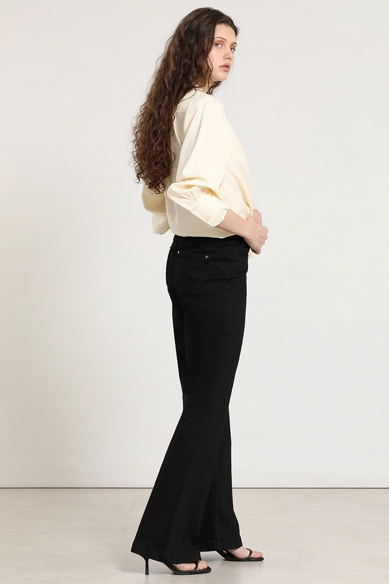 JEANS COLOR FLARE, NEGRO LIOLA - 6