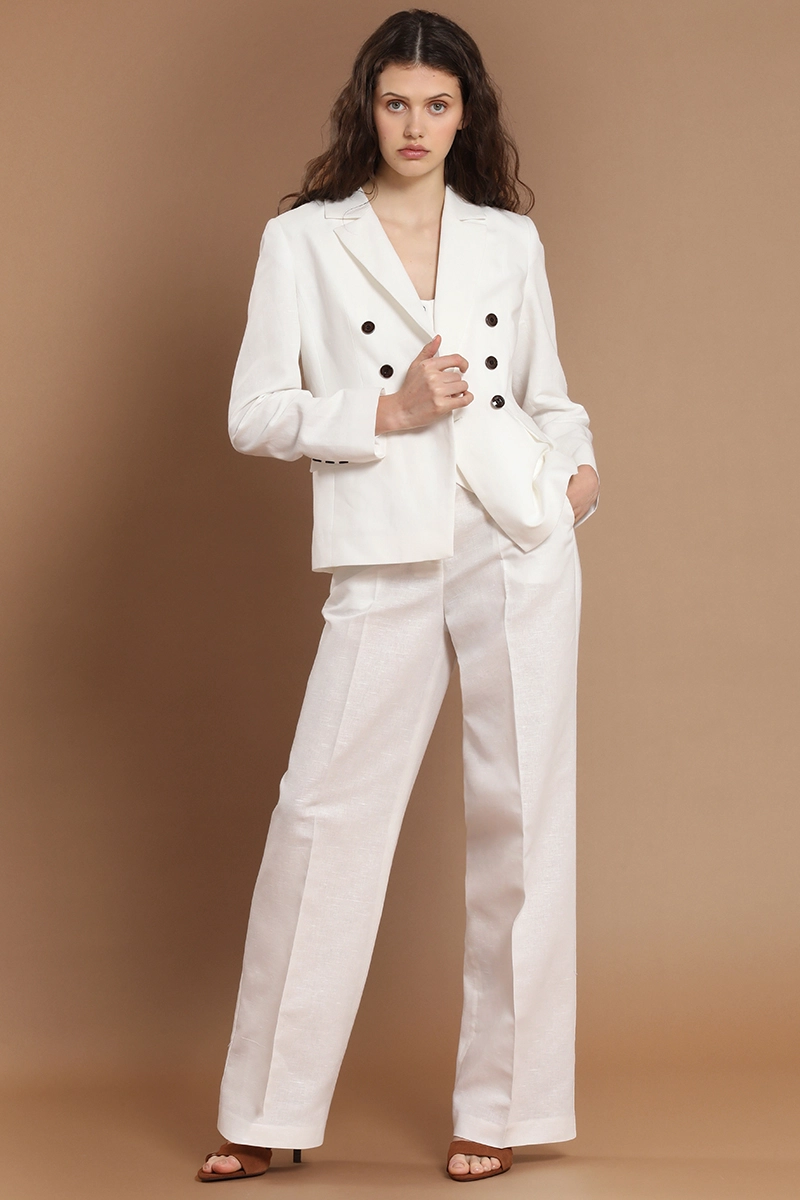 BLAZER CRUZADO, LINO ALGODON, CRUDO LIOLA - 2