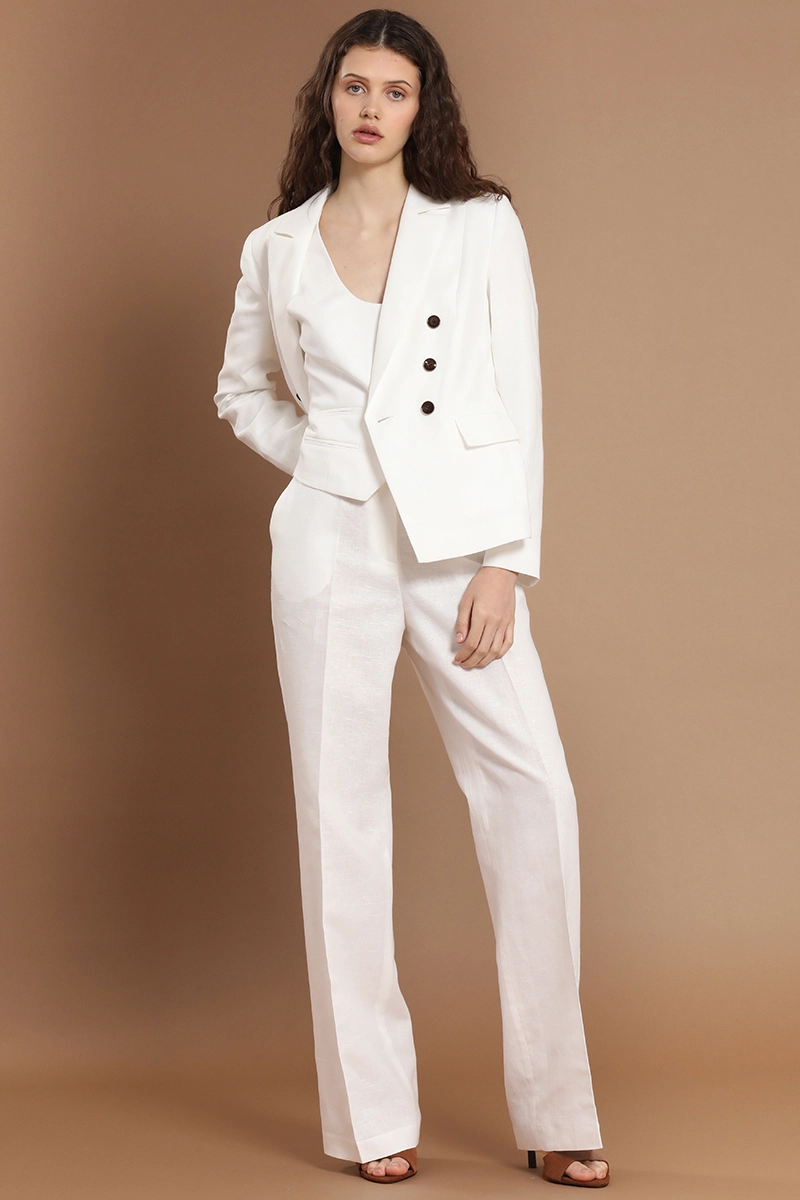 BLAZER CRUZADO, LINO ALGODON, CRUDO LIOLA - 6
