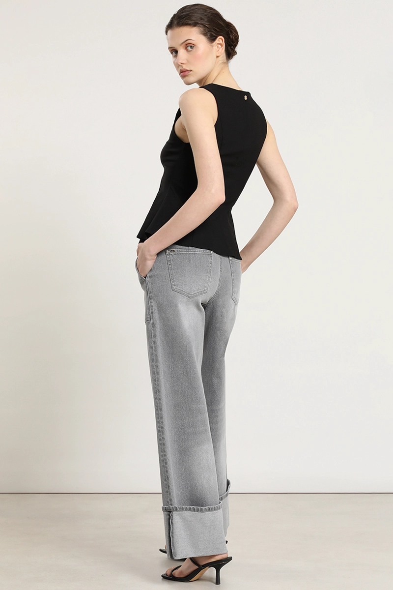 JEANS STRAIGHT, PUSH UP, GRIS LIOLA - 3