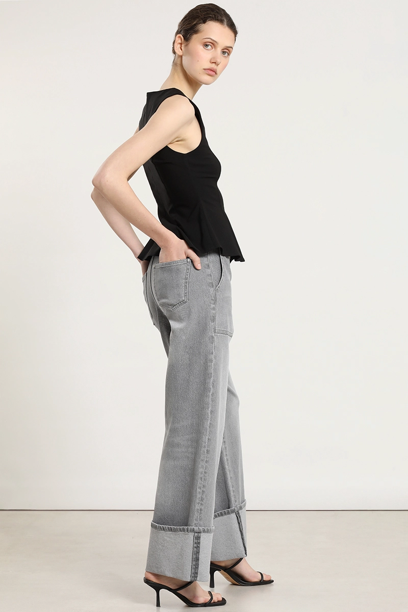 JEANS STRAIGHT, PUSH UP, GRIS LIOLA - 6