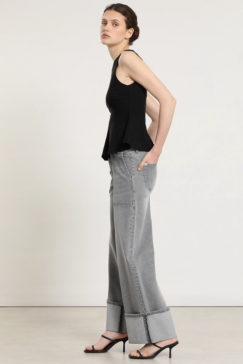 JEANS STRAIGHT, PUSH UP, GRIS LIOLA - 7
