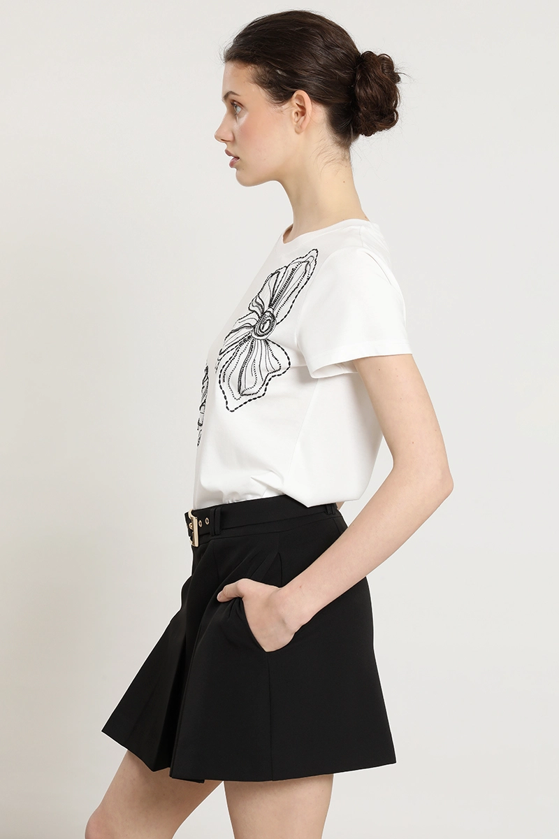 POLERA BORDADO CON PIEDRERIA, CRUDO LIOLA - 3