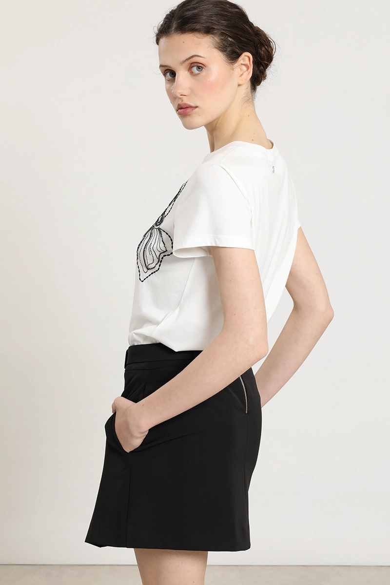 POLERA BORDADO CON PIEDRERIA, CRUDO LIOLA - 5