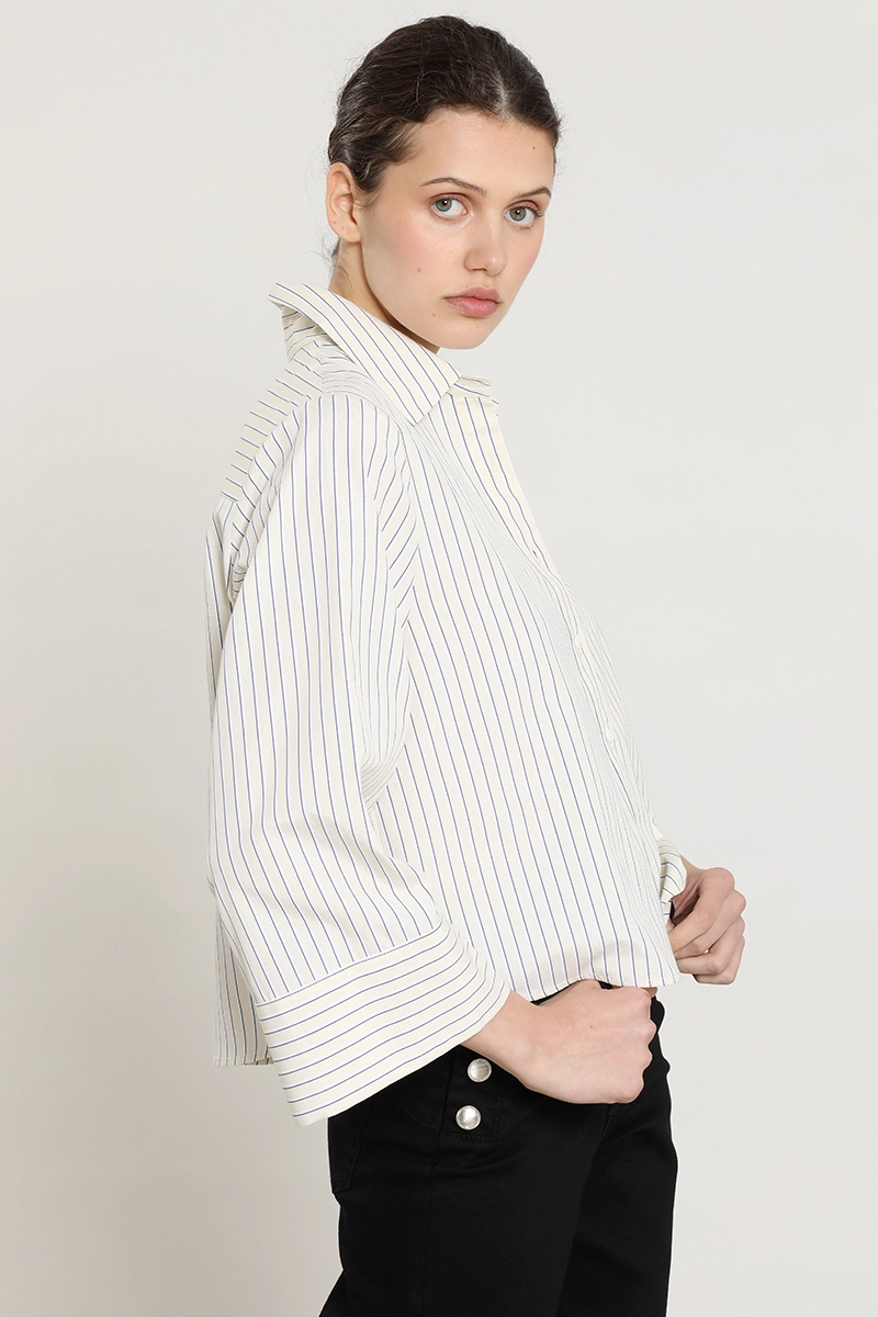 BLUSA CROP FANTASIA RAYAS, VAINILLA LIOLA - 7