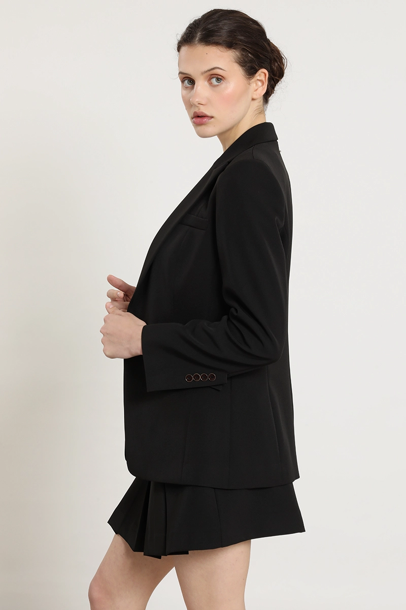 BLAZER ENTALLADO BASICO, NEGRO LIOLA - 3