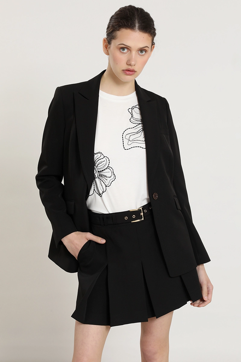 BLAZER ENTALLADO BASICO, NEGRO LIOLA - 5