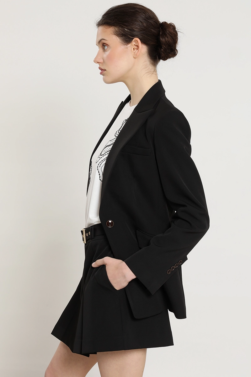 BLAZER ENTALLADO BASICO, NEGRO LIOLA - 6