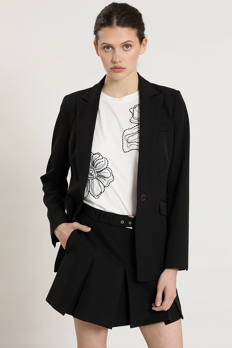 BLAZER ENTALLADO BASICO, NEGRO LIOLA - 7