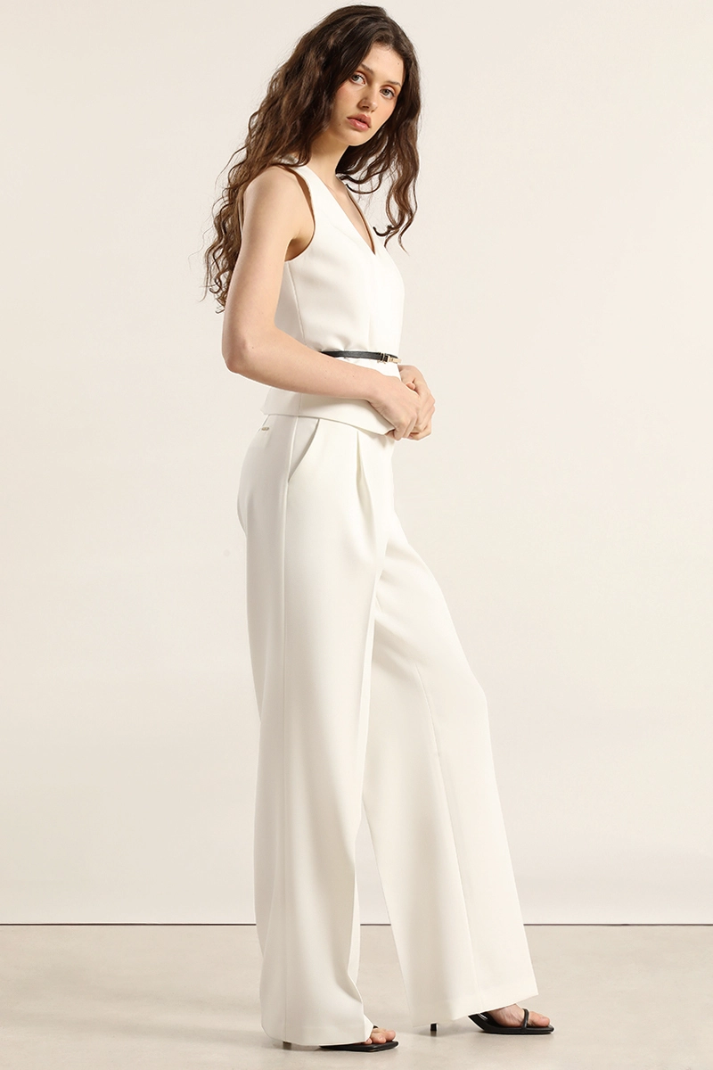PANTALON RECTO CON CINTURON, CRUDO LIOLA - 2