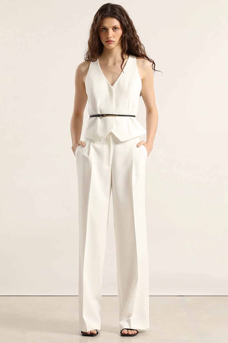 PANTALON RECTO CON CINTURON, CRUDO LIOLA - 4