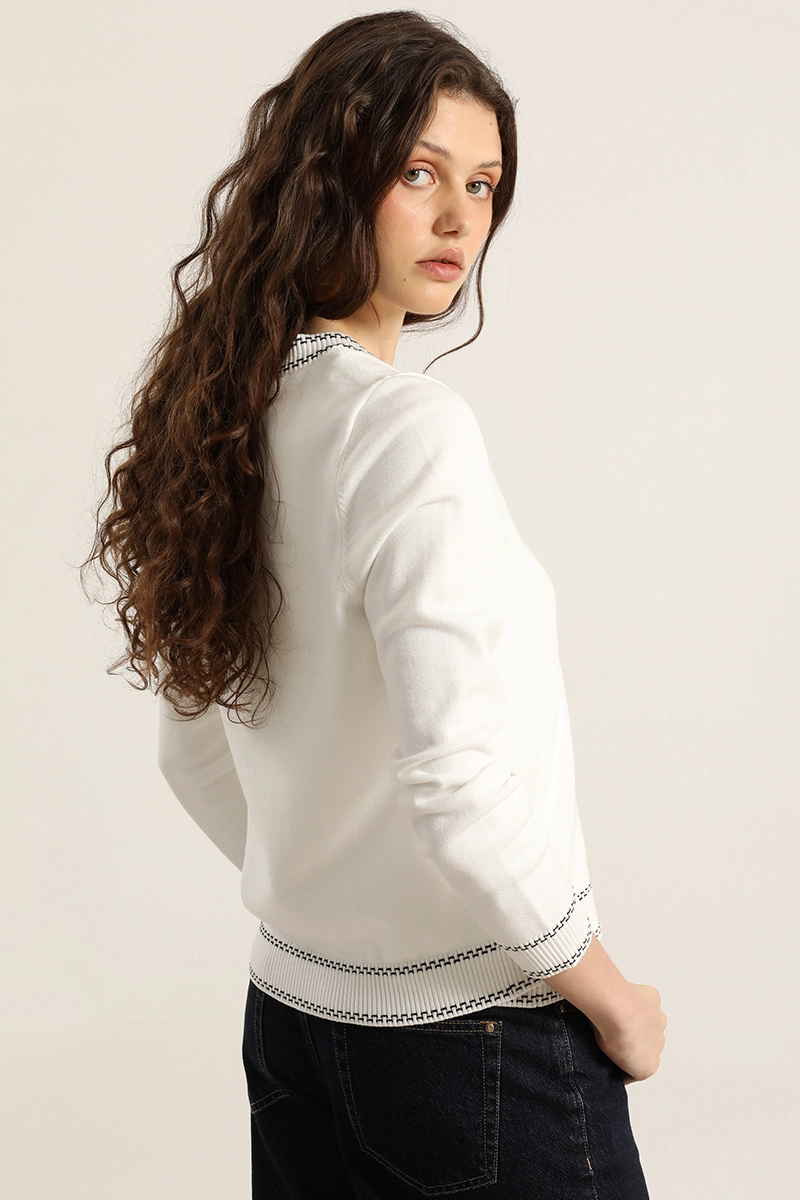 CARDIGAN PUNTO, LINEAS CONTRATONO, CRUDO LIOLA - 3