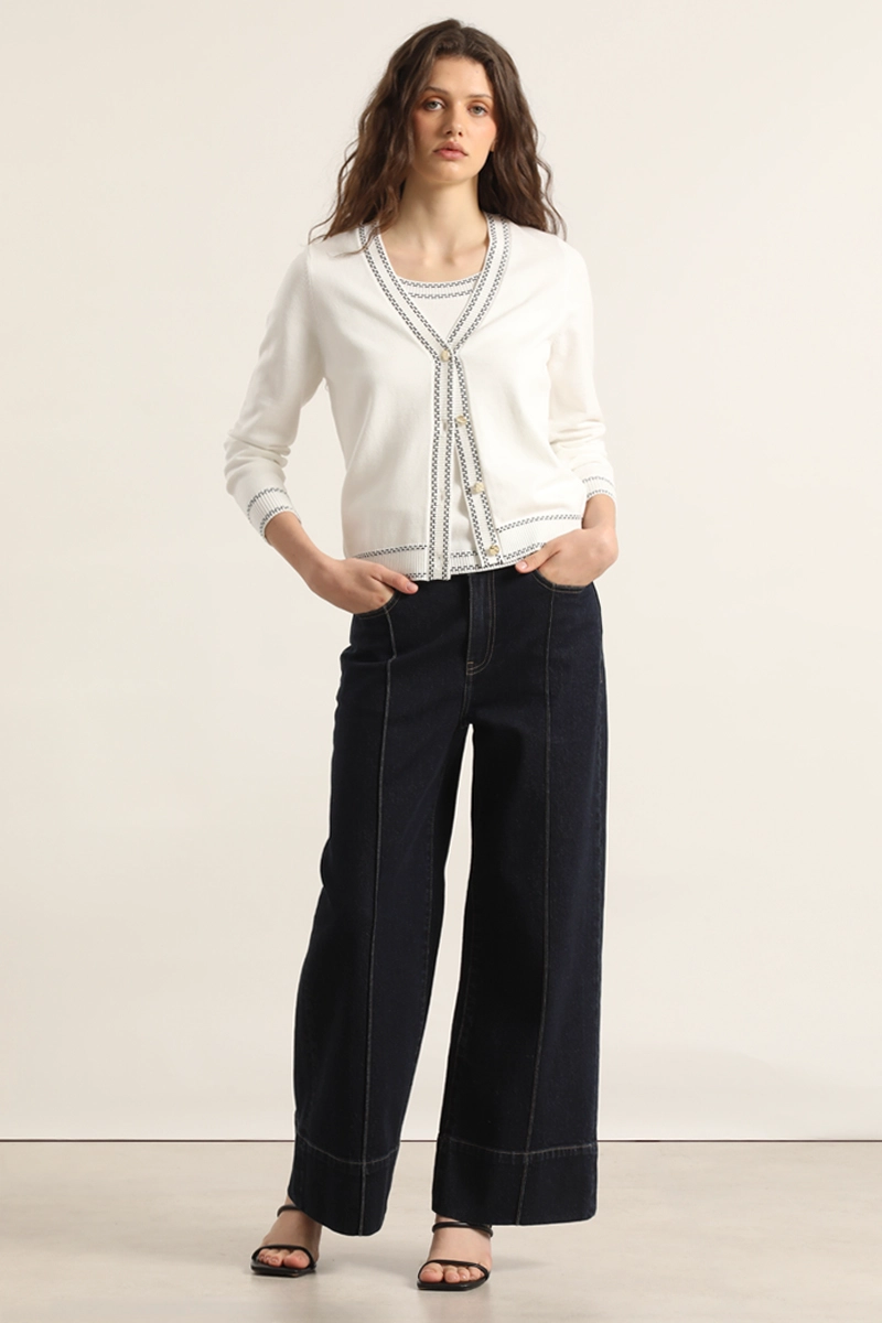 CARDIGAN PUNTO, LINEAS CONTRATONO, CRUDO LIOLA - 7