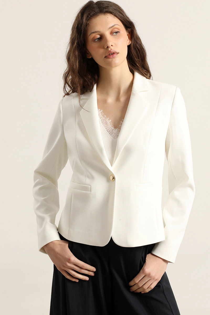 BLAZER BASICO ENTALLADO, CRUDO LIOLA - 5