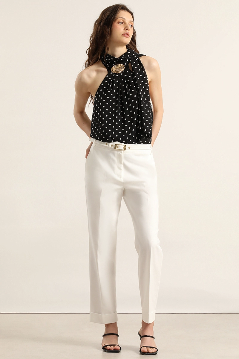 PANTALON SASTRE CON CINTURON, CRUDO LIOLA - 5