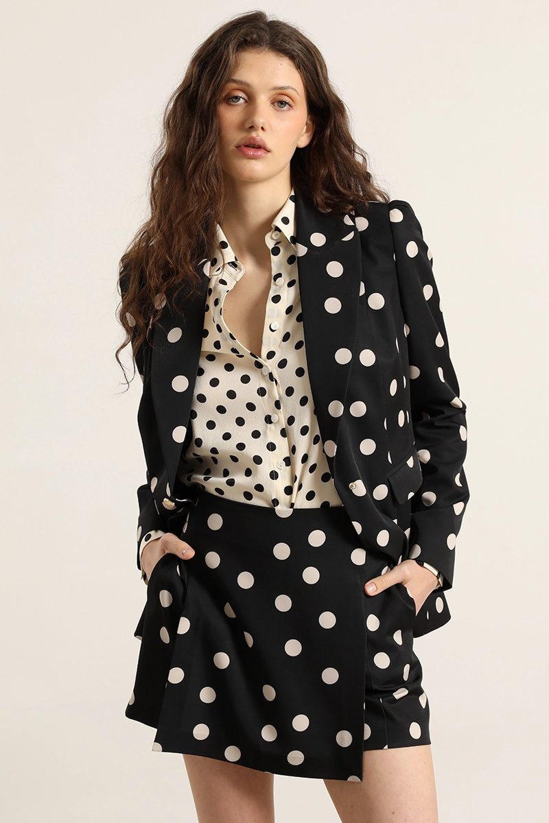 BLAZER ESTAMPADO LUNARES, BEIGE LIOLA - 5