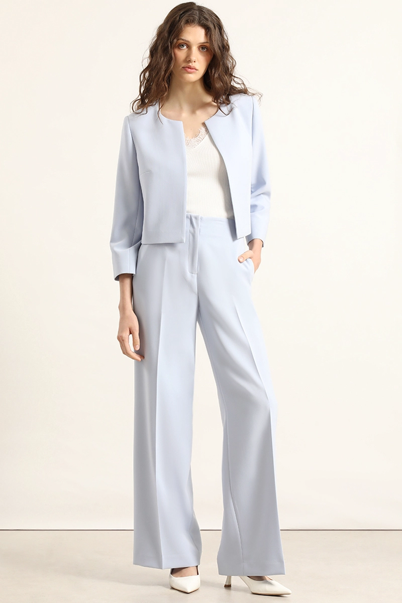 CHAQUETA CROPPED DE TOPE, CELESTE LIOLA - 2