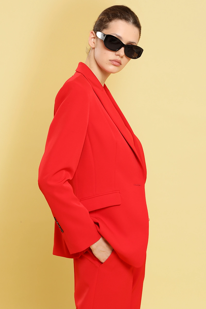 BLAZER ENTALLADO BASICO, ROJO LIOLA - 3