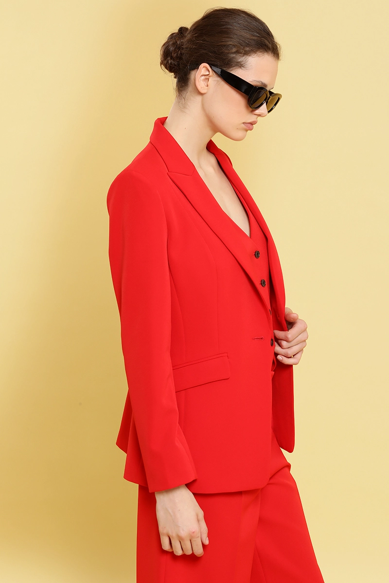 BLAZER ENTALLADO BASICO, ROJO LIOLA - 6
