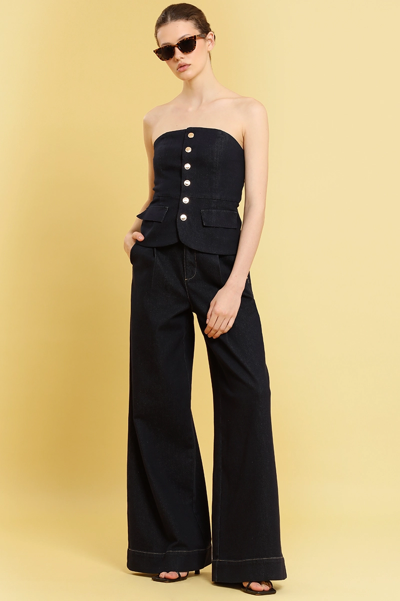 JEANS EXTRA PALAZZO, INDIGO LIOLA - 1