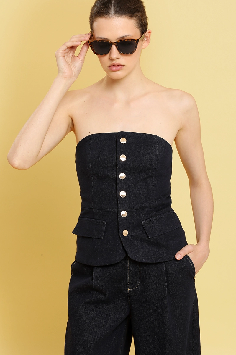TOP DENIM BROCHES, INDIGO LIOLA - 5