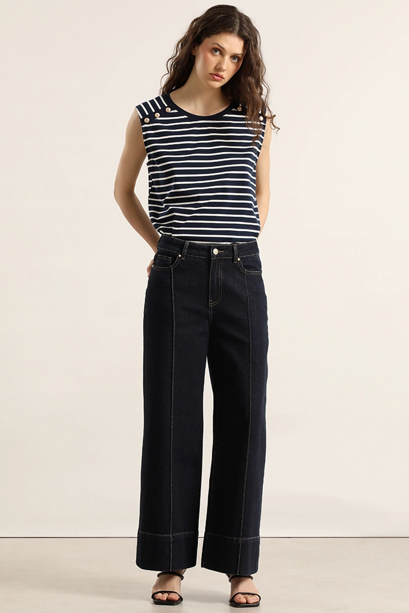 JEANS WIDE LEG, INDIGO LIOLA - 1