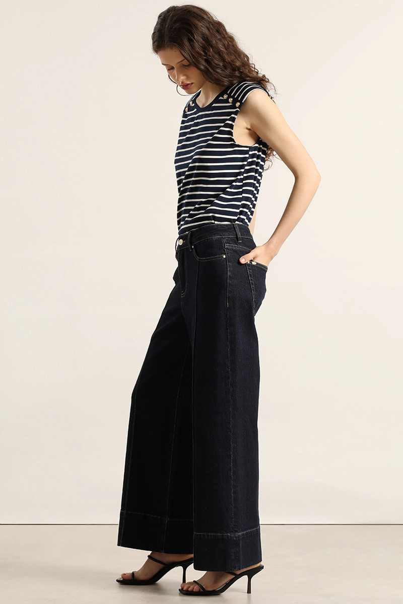 JEANS WIDE LEG, INDIGO LIOLA - 2