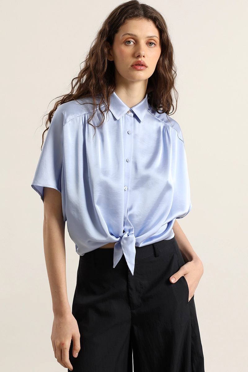 BLUSA SATIN, AMARRE CINTURA, CELESTE LIOLA - 4