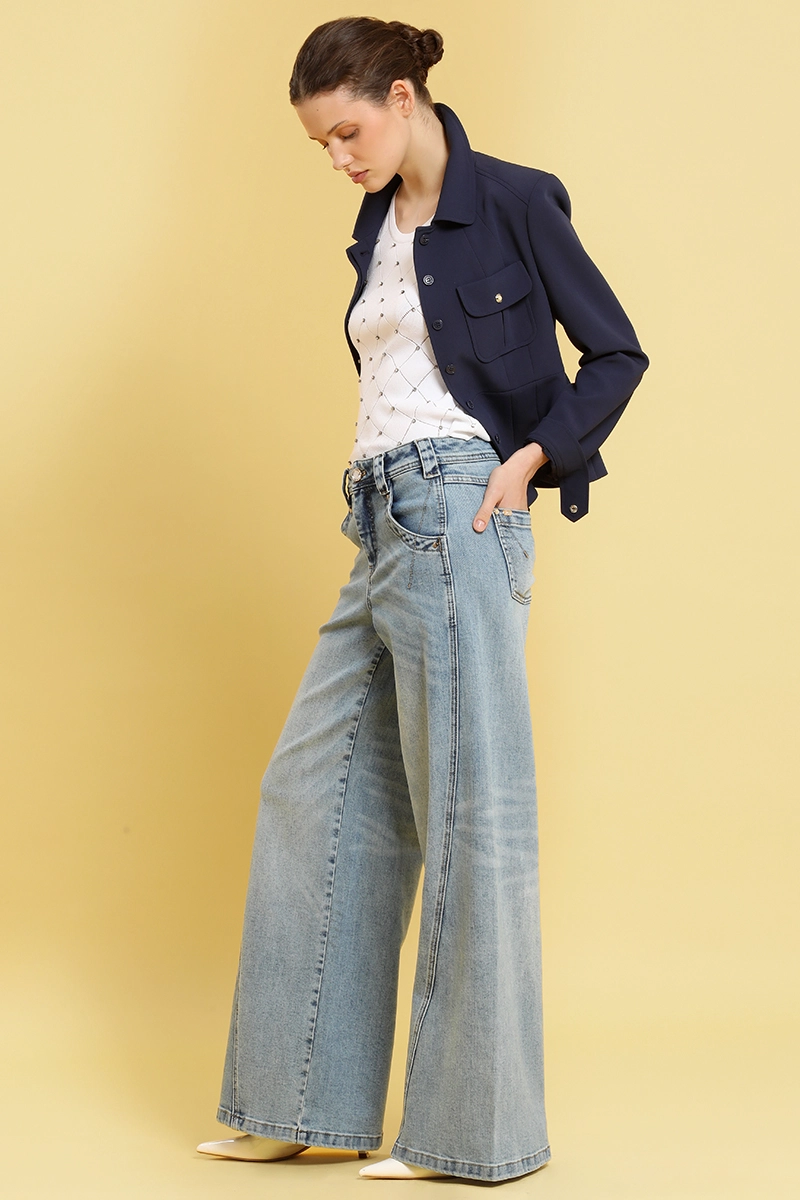 JEANS PALAZZO, TIRO ALTO, CELESTE LIOLA - 2
