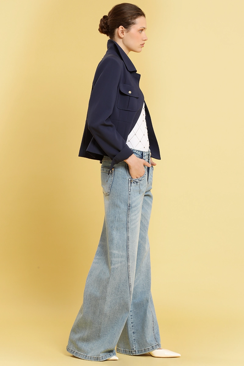 JEANS PALAZZO, TIRO ALTO, CELESTE LIOLA - 6