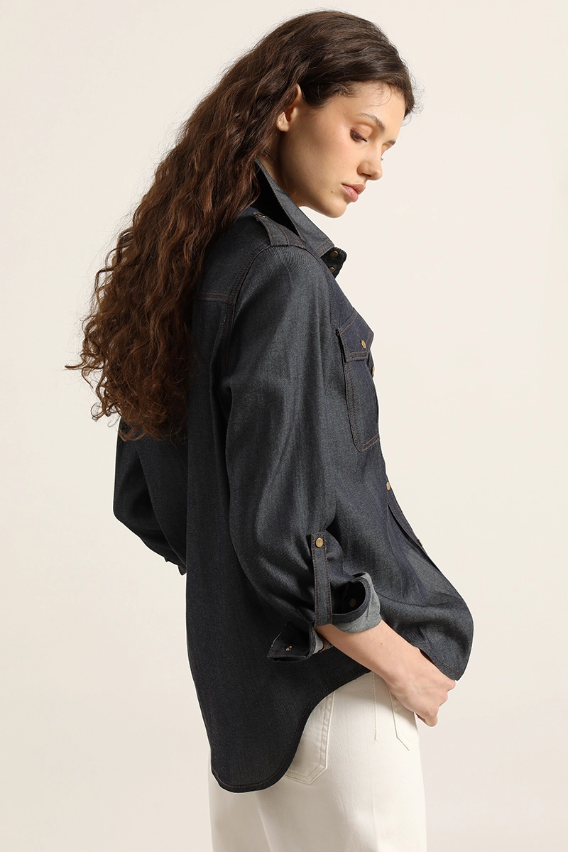BLUSA EFECTO DENIM, INDIGO LIOLA - 6