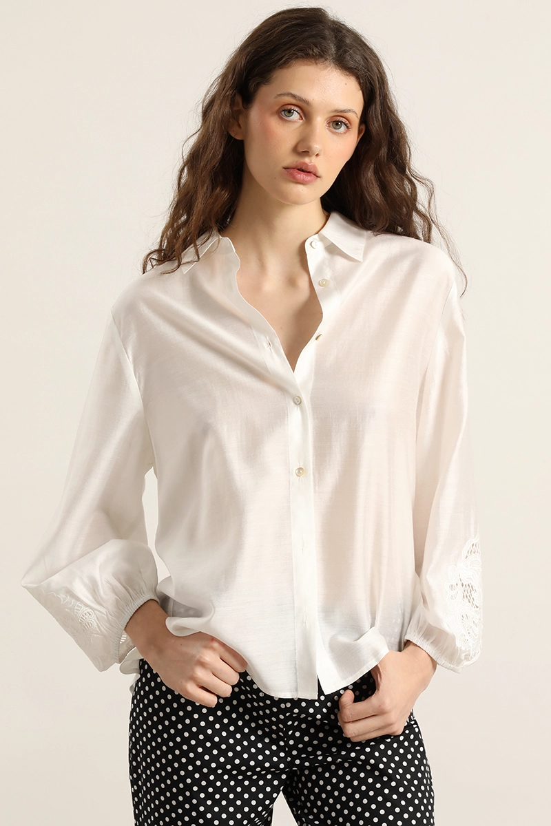 BLUSA APLICACION FANTASIA, CRUDO LIOLA - 1