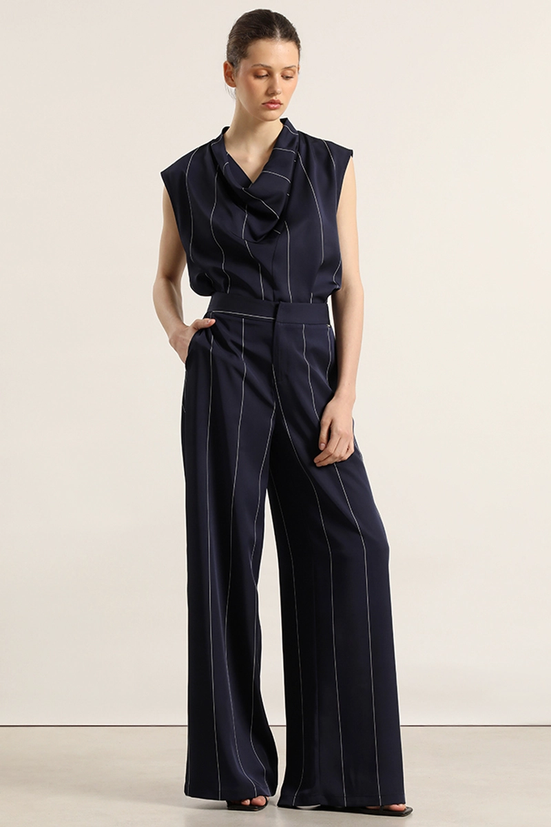 PANTALON ANCHO, SATIN, RAYAS, AZUL LIOLA - 4