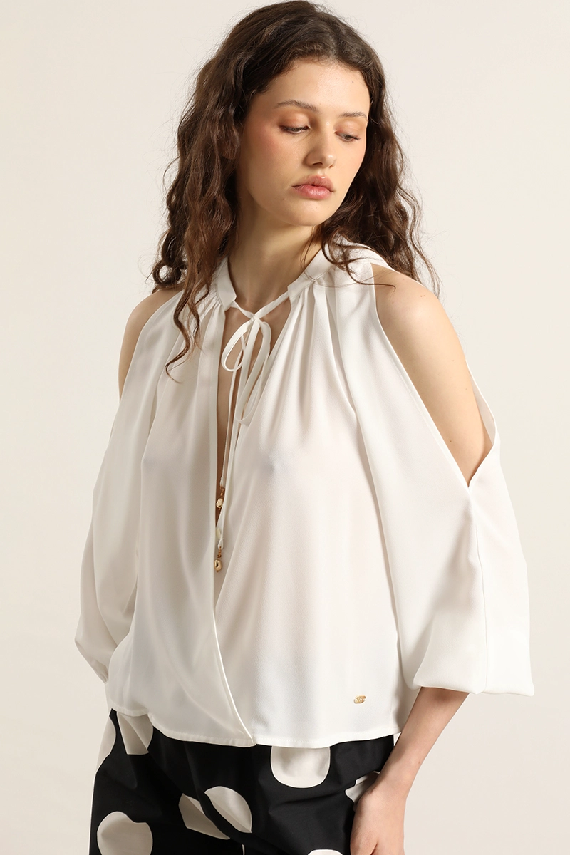 BLUSA ABERTURA EN HOMBROS, CRUDO LIOLA - 3