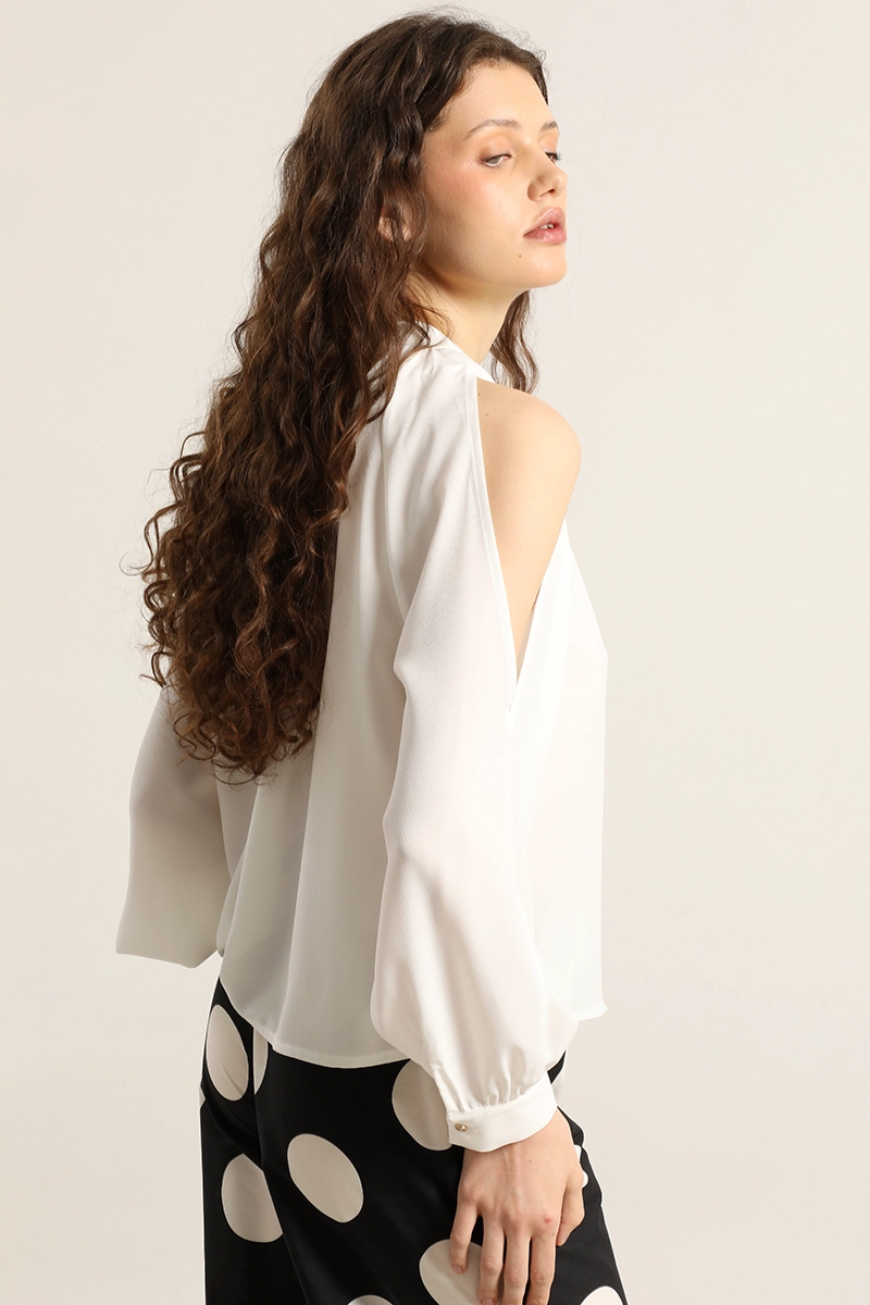 BLUSA ABERTURA EN HOMBROS, CRUDO LIOLA - 4