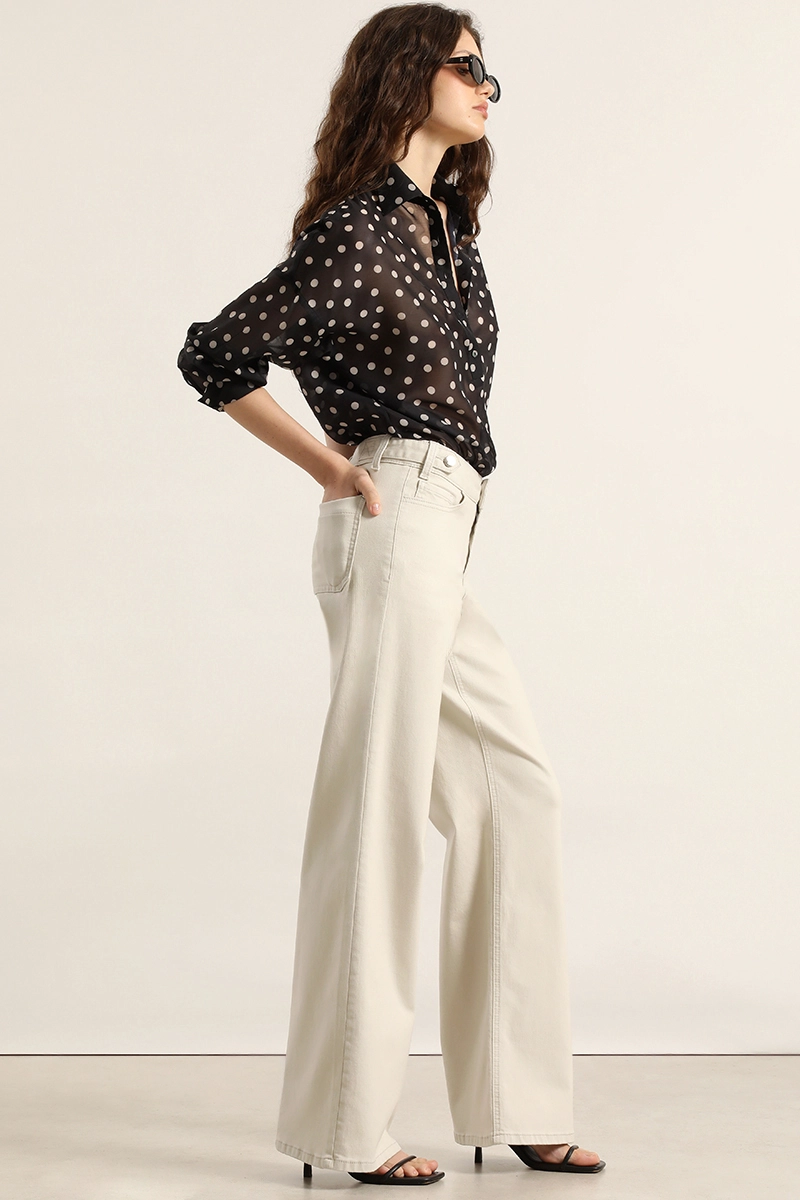 JEANS COLOR, STRAIGHT, BEIGE LIOLA - 2