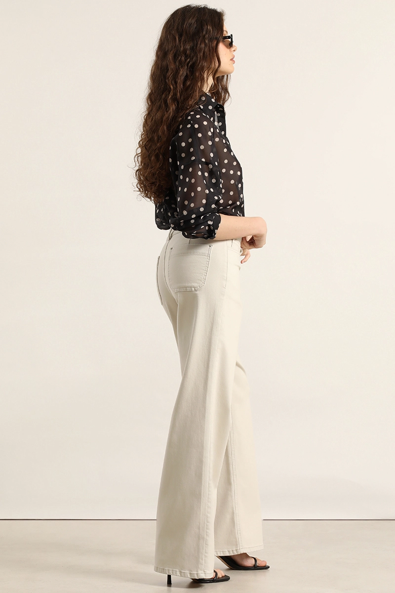 JEANS COLOR, STRAIGHT, BEIGE LIOLA - 5
