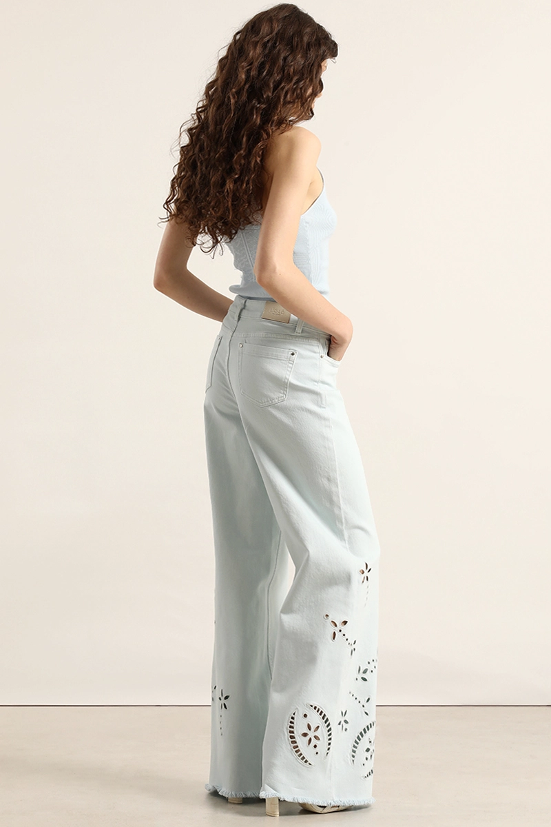 JEANS COLOR PALAZZO, BORDADO, CELESTE LIOLA - 7