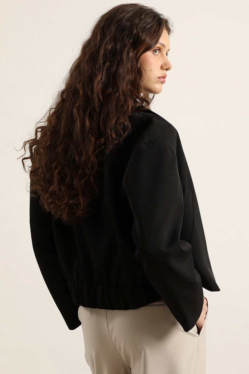 CHAQUETA BOMBER, CRUZADA, NEGRO LIOLA - 3