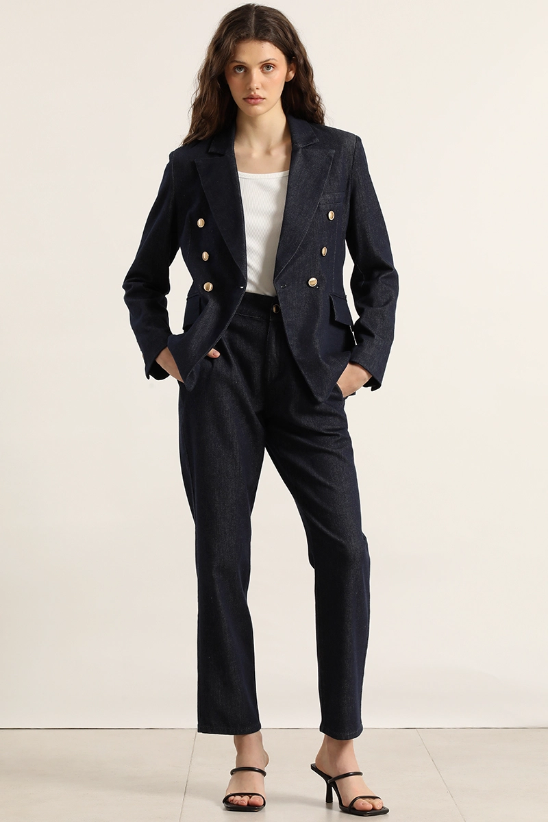 BLAZER DENIM, CRUZADO, INDIGO LIOLA - 2