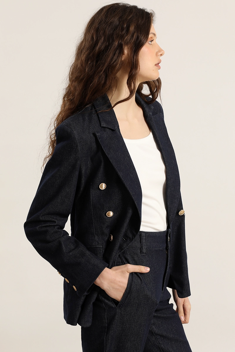 BLAZER DENIM, CRUZADO, INDIGO LIOLA - 4
