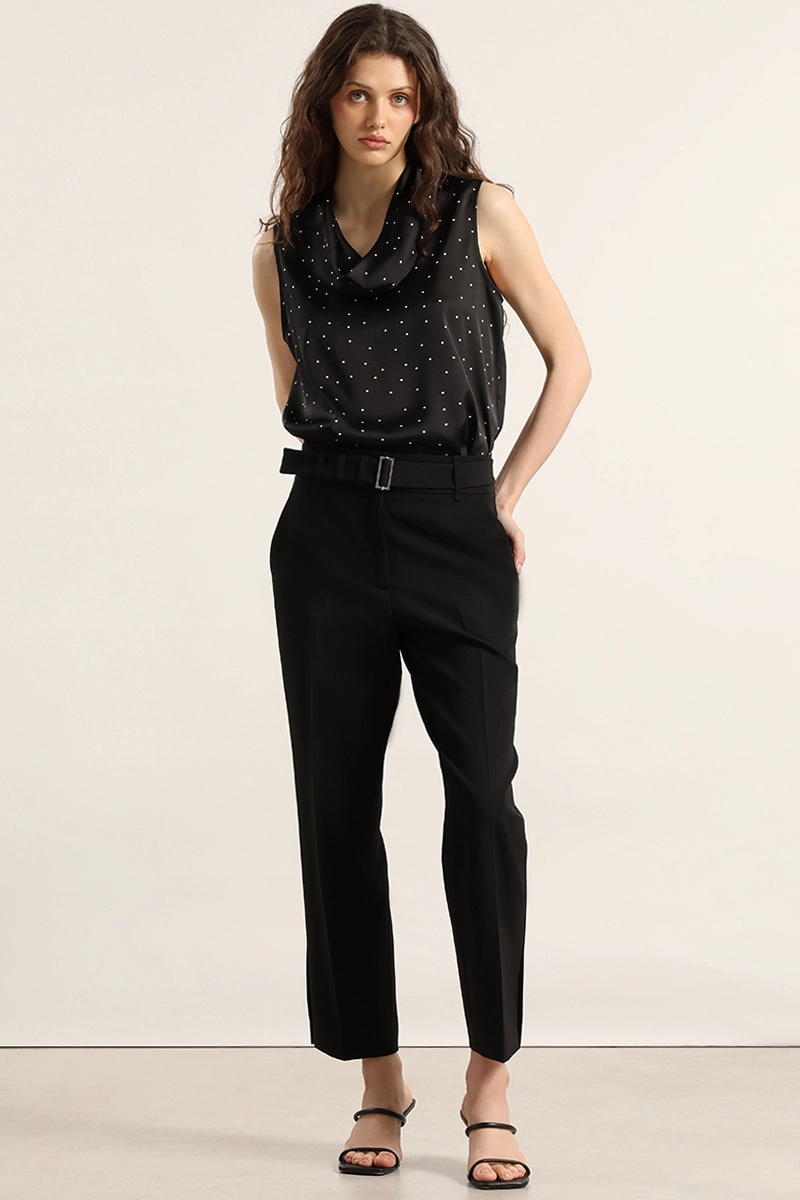 TOP DRAPEADO LUNARES, NEGRO LIOLA - 7