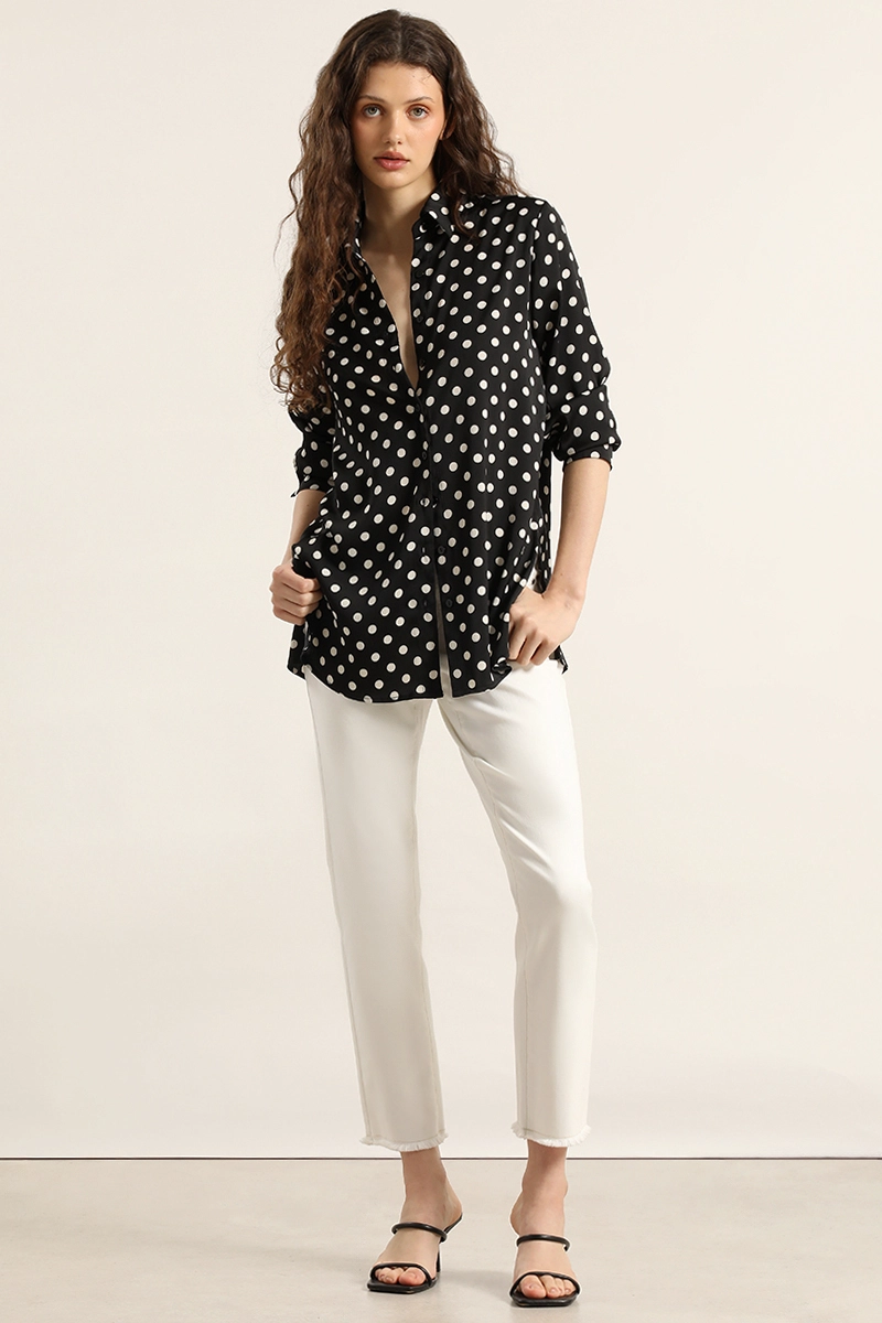 BLUSA LUNARES LARGA, NEGRO LIOLA - 2