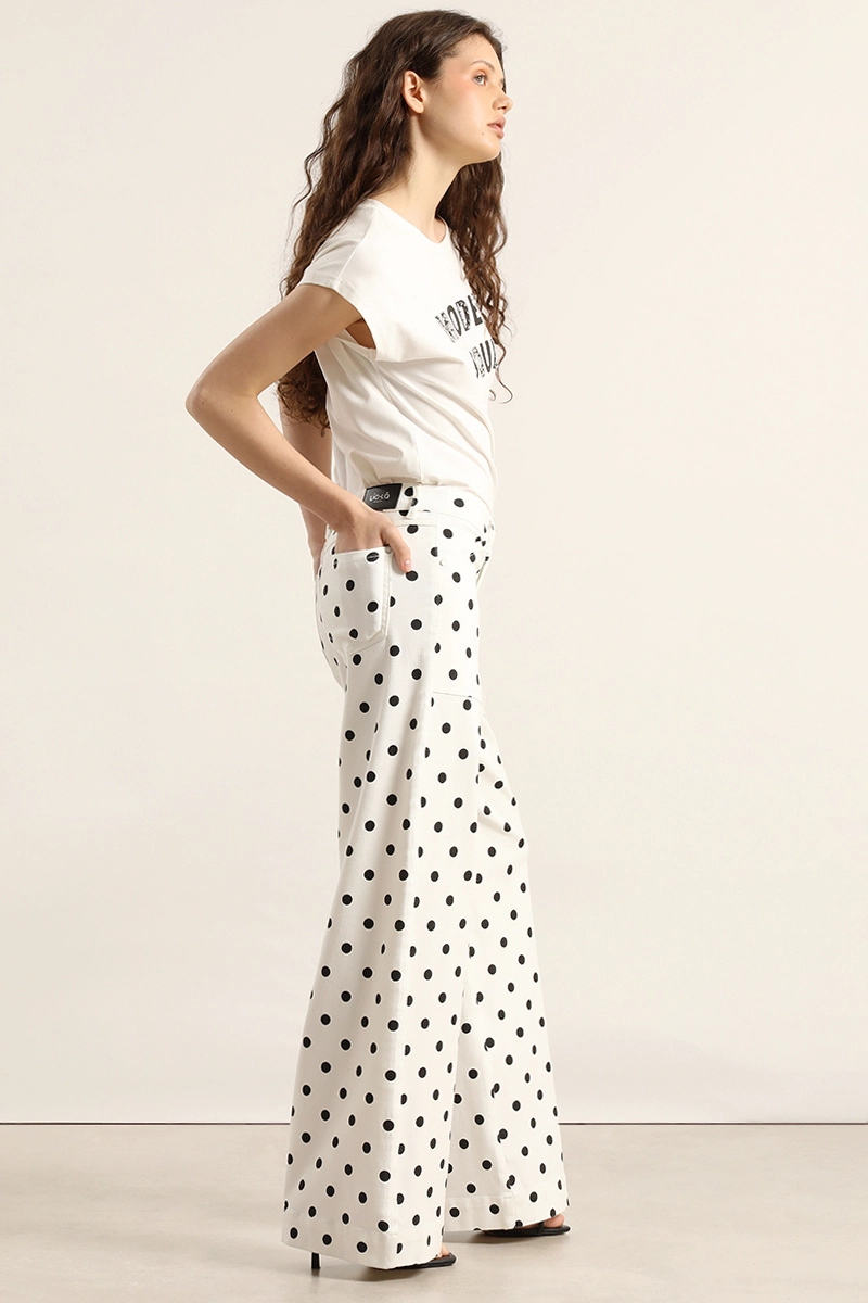 PANTALON PALAZZO, LUNARES, CRUDO LIOLA - 5